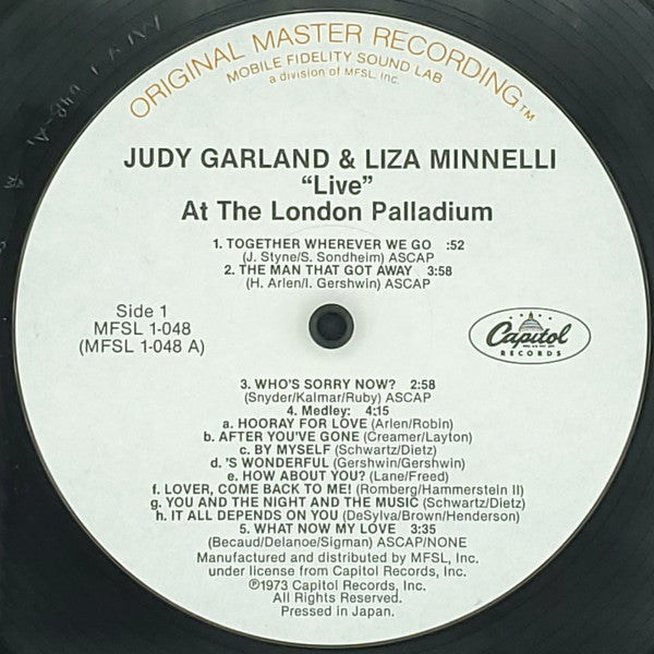 Judy Garland & Liza Minnelli - "Live" At The London Palladium - LP