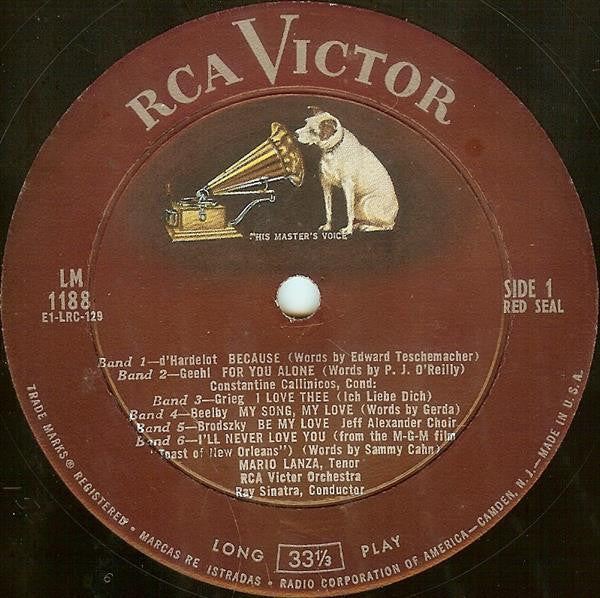 Mario Lanza - Love Songs & A Neapolitan Serenade - LP