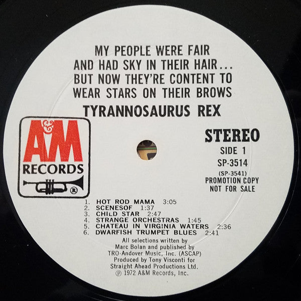 Tyrannosaurus Rex - (A Beginning) Prophets, Seers And Sages - The Angels Of All Ages / My People Were Fair And Had Sky In Their Hair... But Now They're Content To Wear Stars On Their Brows - LP