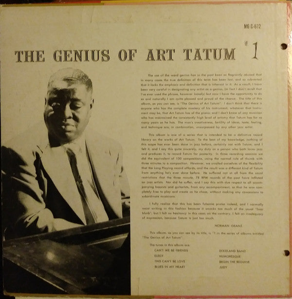 Art Tatum - The Genius Of Art Tatum #1 - LP