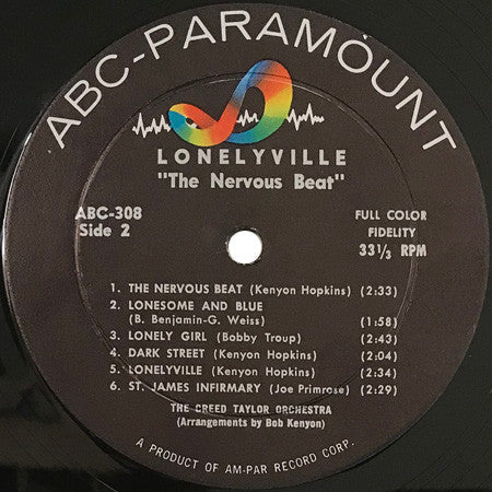 The Creed Taylor Orchestra - Lonelyville "The Nervous Beat"