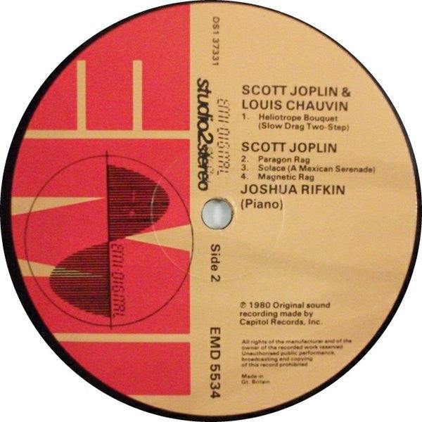 Joshua Rifkin - Digital Ragtime - Music Of Scott Joplin - LP