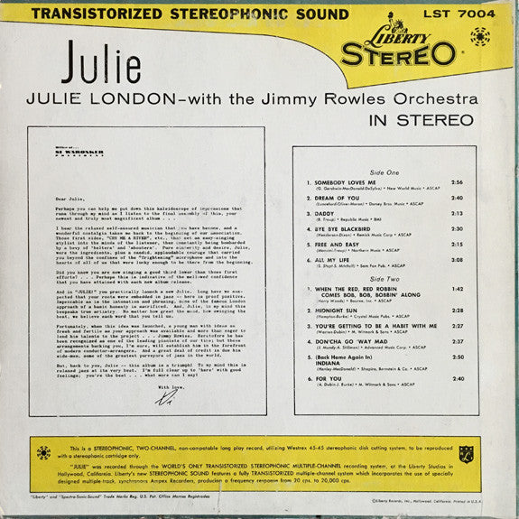 Julie London - Julie - LP