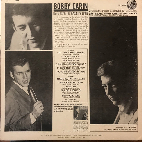 Bobby Darin - You're The Reason I'm Living - LP