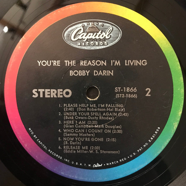 Bobby Darin - You're The Reason I'm Living - LP