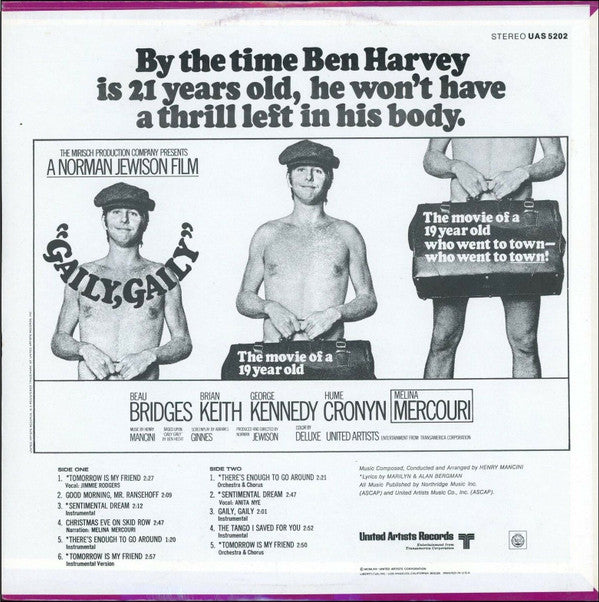Henry Mancini - Gaily, Gaily (The Original Motion Picture Score) - LP