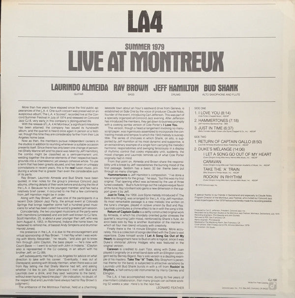 LA4 - Live At Montreux - LP