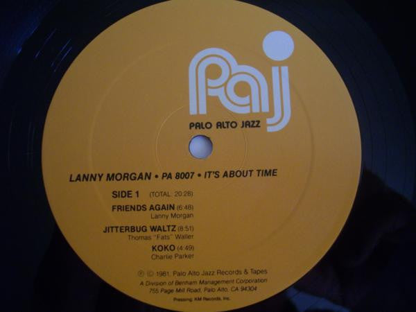 Lanny Morgan - It's About Time - LP