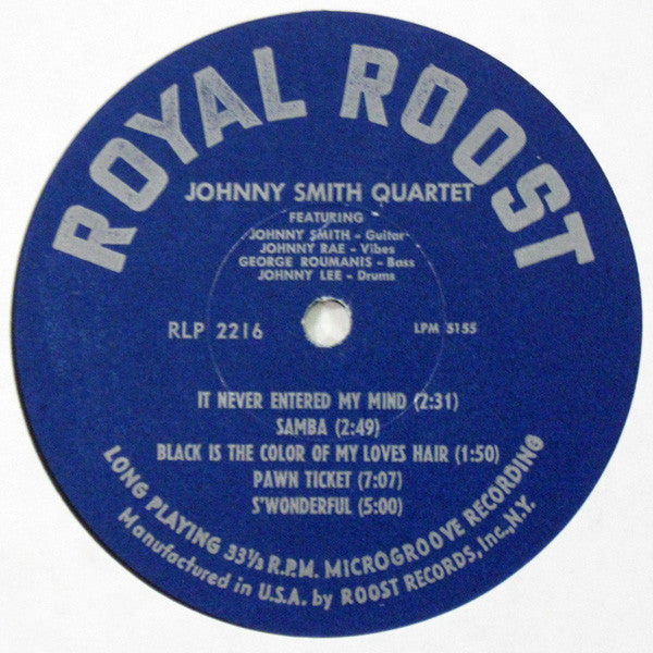 The New Johnny Smith Quartet* - The New Johnny Smith Quartet - LP
