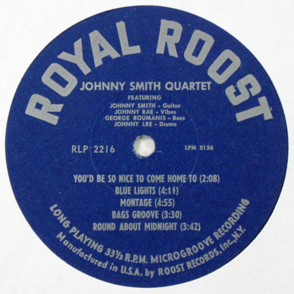 The New Johnny Smith Quartet* - The New Johnny Smith Quartet - LP