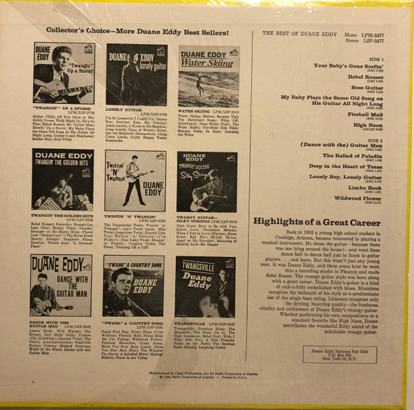 Duane Eddy - The Best Of Duane Eddy - LP