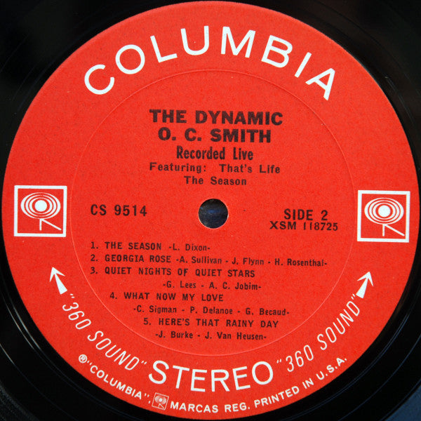 O. C. Smith* - The Dynamic O. C. Smith - Recorded Live - LP