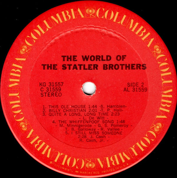 The Statler Brothers - The World Of The Statler Brothers - LP
