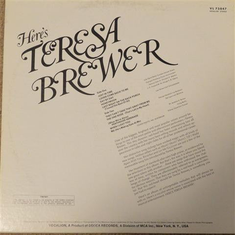 Teresa Brewer - Here's Teresa Brewer - LP