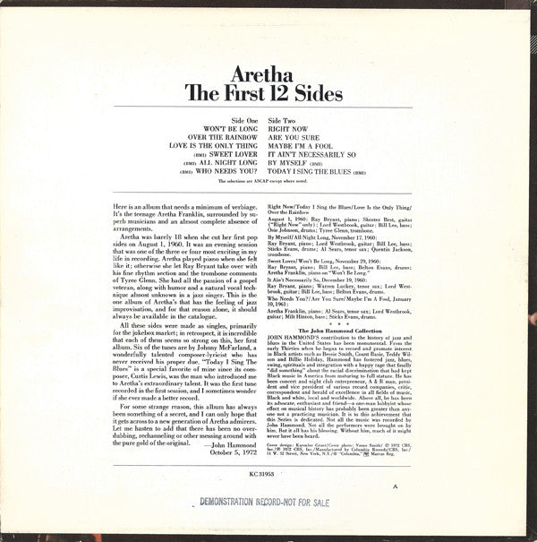Aretha Franklin - The First 12 Sides - LP