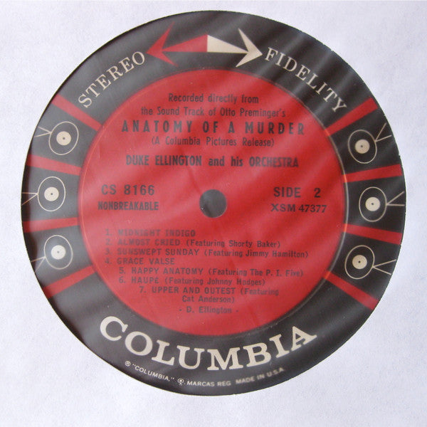 Duke Ellington - (From The Soundtrack Of The Motion Picture) Otto Preminger's Anatomy Of A Murder - LP