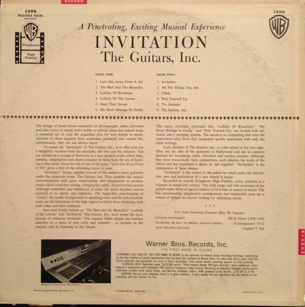 The Guitars, Inc. - Invitation - LP