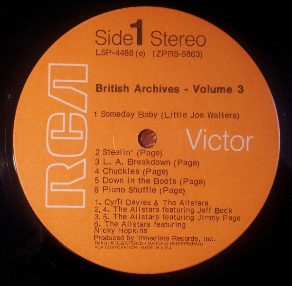 Various - British Archives Series / Blues For Collectors Vol. Three - LP