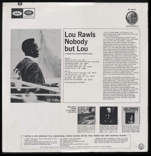 Lou Rawls - Nobody But Lou - LP
