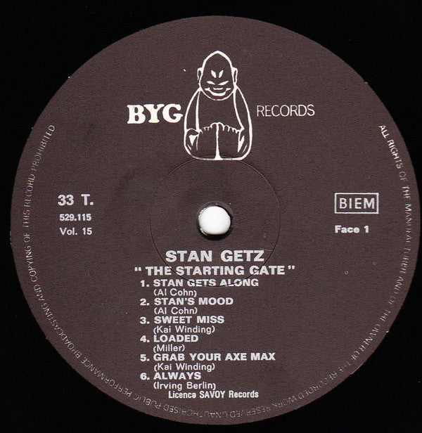 Stan Getz - The Starting Gate - LP
