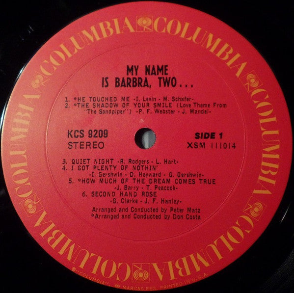 Barbra Streisand - My Name Is Barbra, Two... - LP