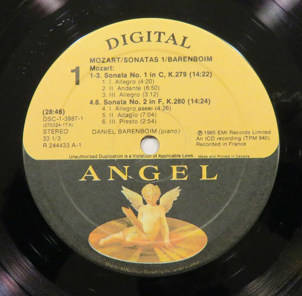 Mozart*, Daniel Barenboim - Klaviersonaten Piano Sonatas Vol. I - LP