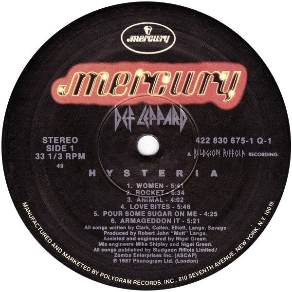 Def Leppard - Hysteria - LP