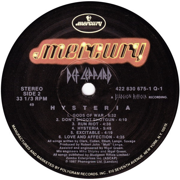 Def Leppard - Hysteria - LP