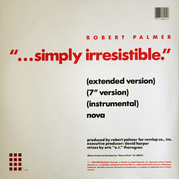 Robert Palmer - Simply Irresistible (Extended Version) - LP