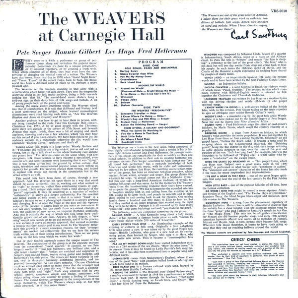 The Weavers - The Weavers At Carnegie Hall - LP
