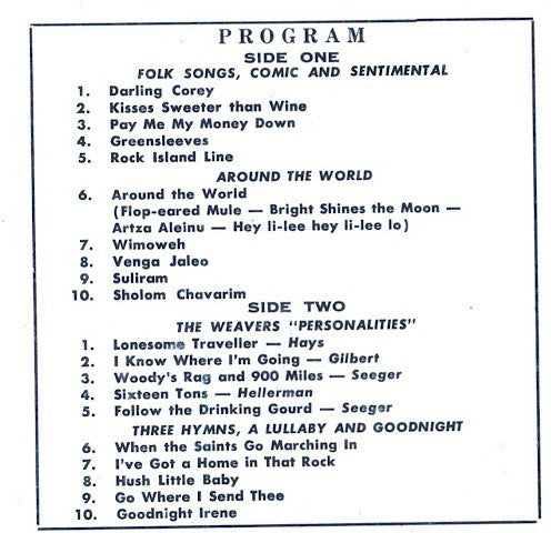 The Weavers - The Weavers At Carnegie Hall - LP