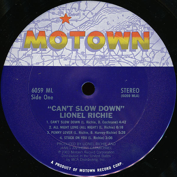 Lionel Richie - Can't Slow Down - LP