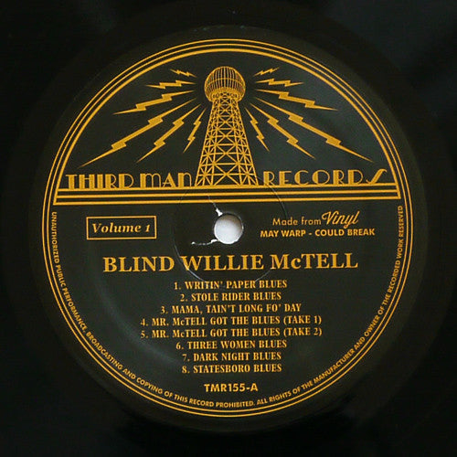 Blind Willie McTell - Complete Recorded Works In Chronological Order October 18, 1927 To November 29, 1929 (Volume 1) - LP