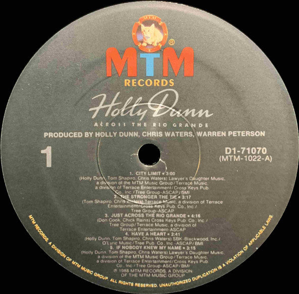 Holly Dunn - Across The Rio Grande - LP