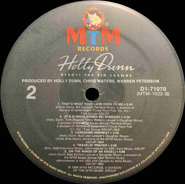 Holly Dunn - Across The Rio Grande - LP