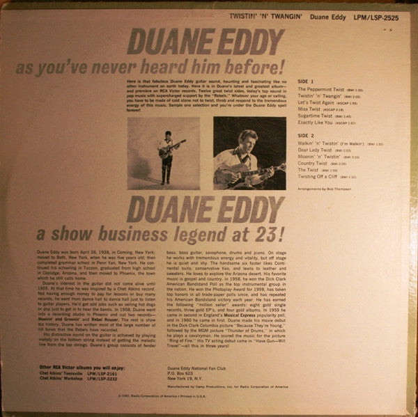 Duane Eddy - Twistin' 'N' Twangin' - LP