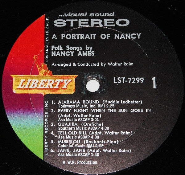 Nancy Ames - A Portrait Of Nancy (Folk Songs By Nancy Ames) - LP