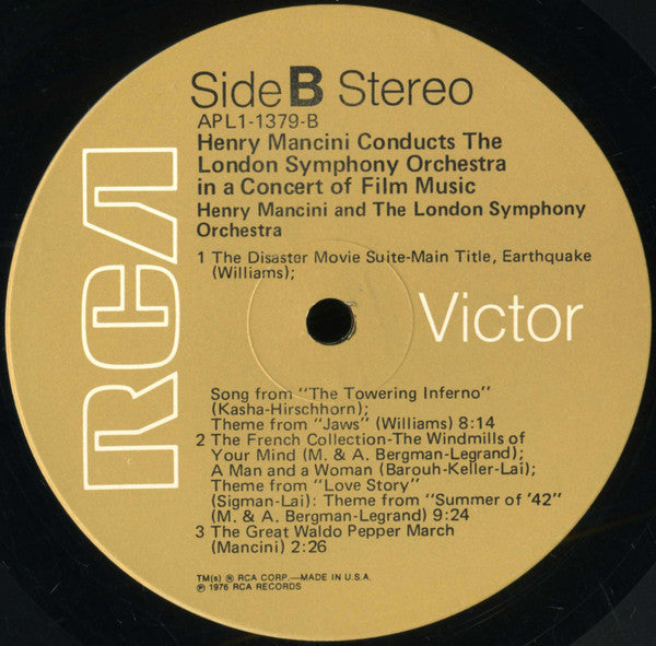 Henry Mancini Conducts The London Symphony Orchestra* - In A Concert Of Film Music - LP