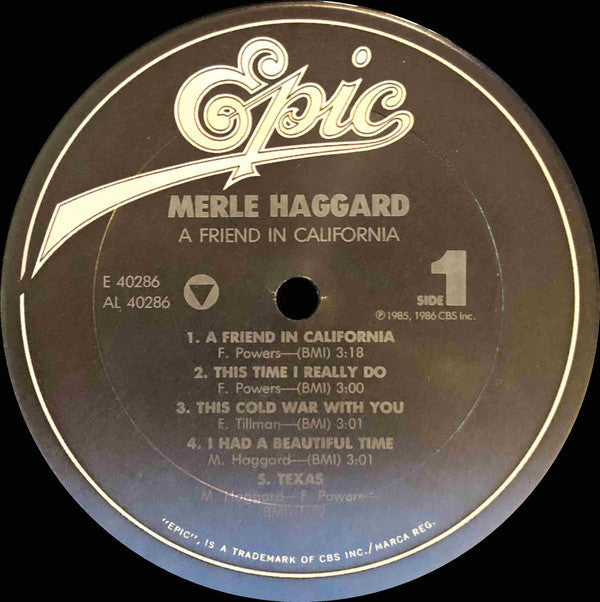 Merle Haggard - A Friend In California - LP