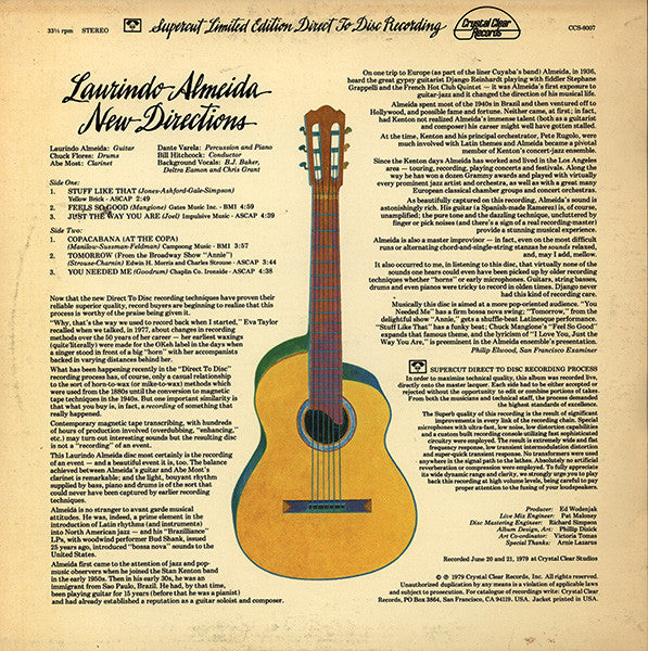 Laurindo Almeida - New Directions - LP