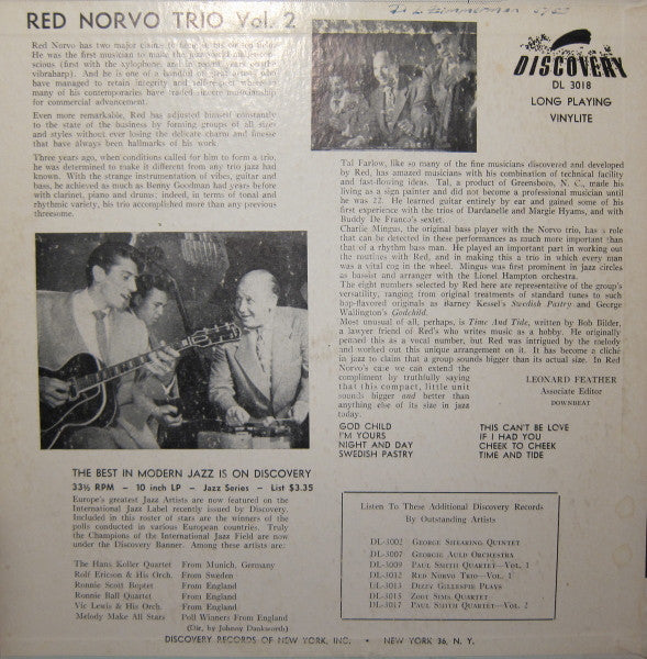 The Red Norvo Trio - Red Norvo Trio, Volume Two - LP