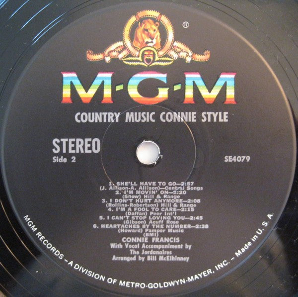 Connie Francis - Country Music Connie Style - LP