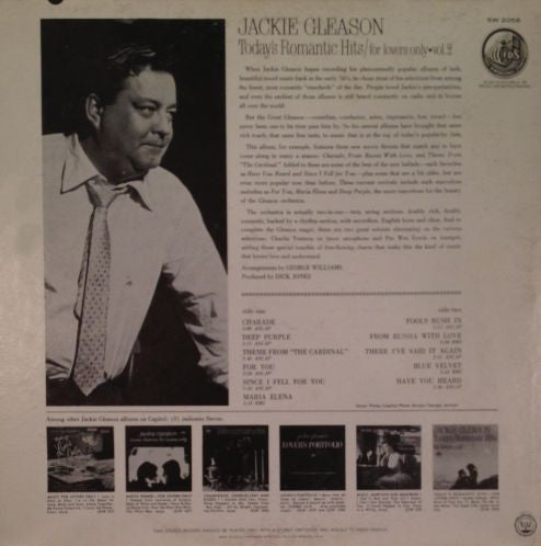 Jackie Gleason - Today's Romantic Hits - For Lovers Only - Vol 2 - LP