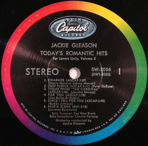 Jackie Gleason - Today's Romantic Hits - For Lovers Only - Vol 2 - LP