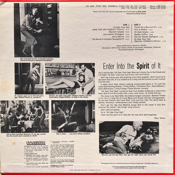Neal Hefti - Oh Dad, Poor Dad, Mamma's Hung You In The Closet And I'm Feelin' So Sad - Music From The Film Score - LP