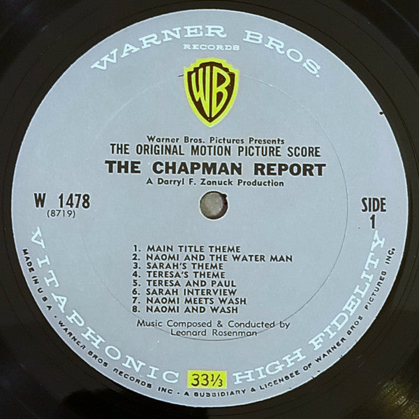 Leonard Rosenman - The Chapman Report:  Original Motion Picture Score - LP