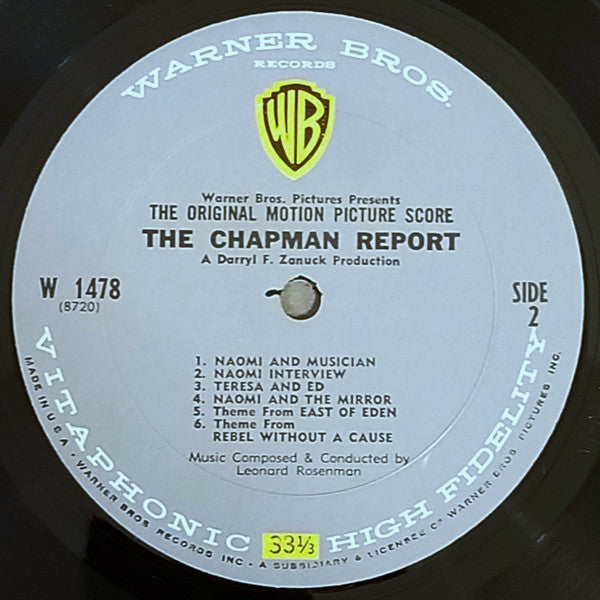 Leonard Rosenman - The Chapman Report:  Original Motion Picture Score - LP