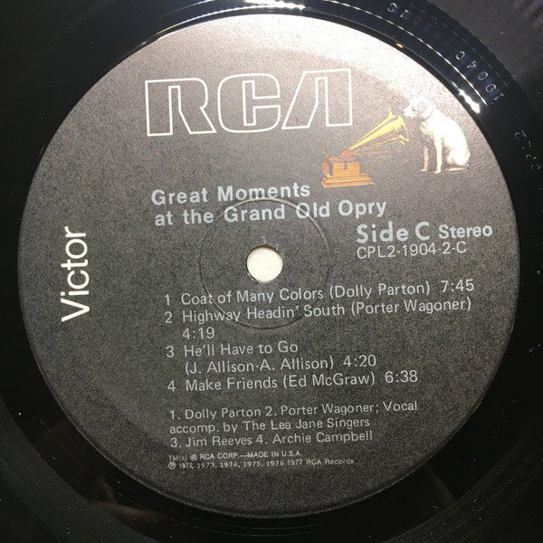 Various - Great Moments At The Grand Ole Opry - LP
