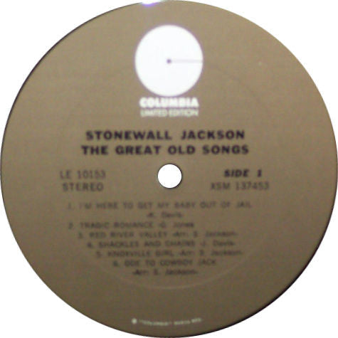 Stonewall Jackson - The Great Old Songs - LP