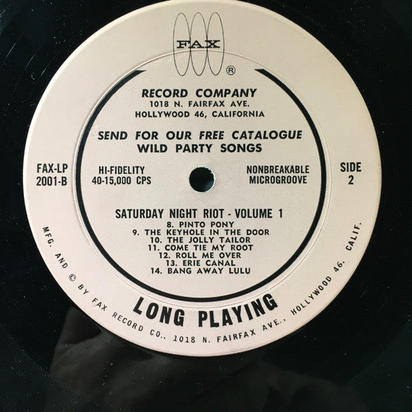 Unknown Artist - Saturday Night Riot - LP